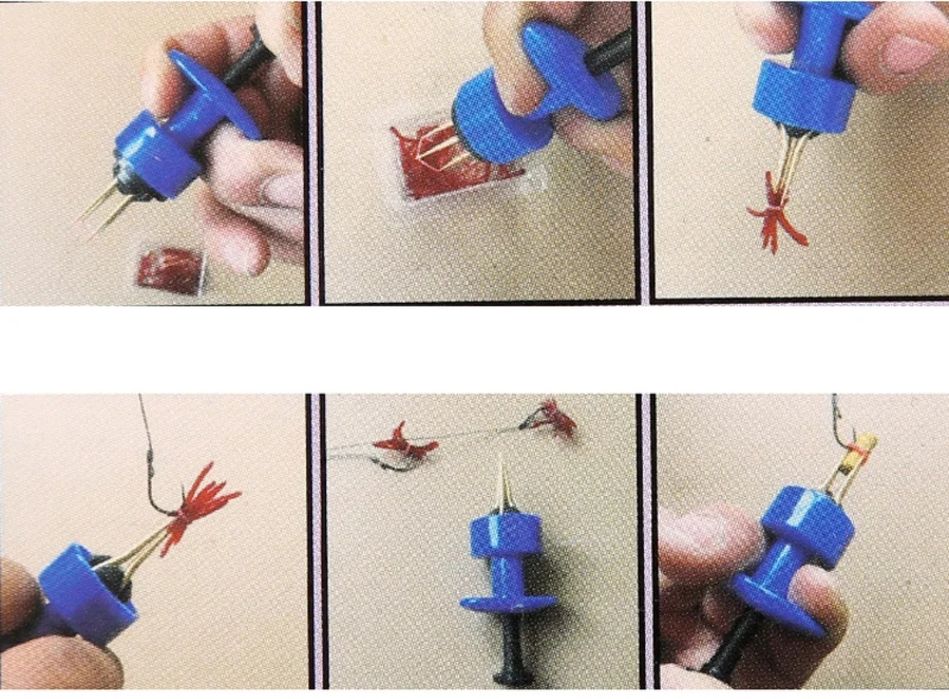 Szczypce karpiowe/chwytak wędkarski niebieski + gumki