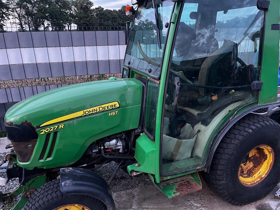 Traktorek john deere uszkodzony kabina tuz diesel 3 cylindry 4x4 yanmar kubota