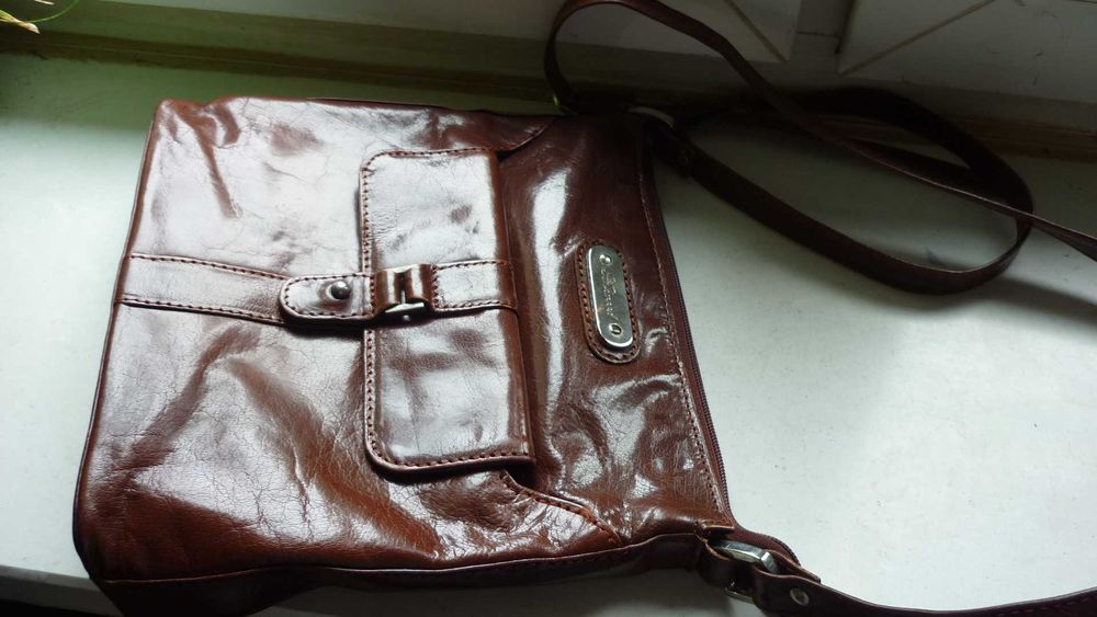 Ashwood- skórzana listonoszka brązowa