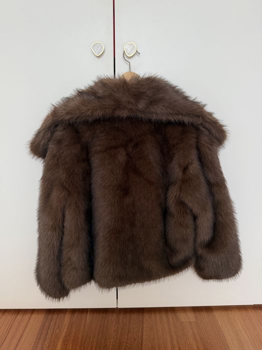 Casaco de pêlo castanho Stradivarius