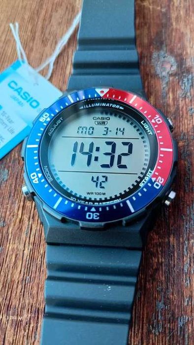 Casio AE-1700H “Pepsi” - 10 Anos de Pilha, Hora Mundial