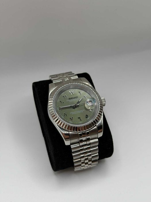 Zegarek Seiko Mod Datejust Arabic Olive Green