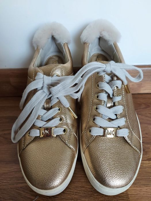 Michael Kors Poppy Gold Damskie Buty Skóra