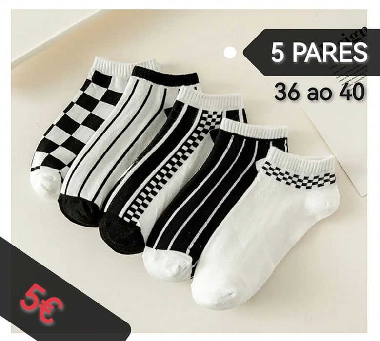 Conjunto 5 Pares de meias (Novo)