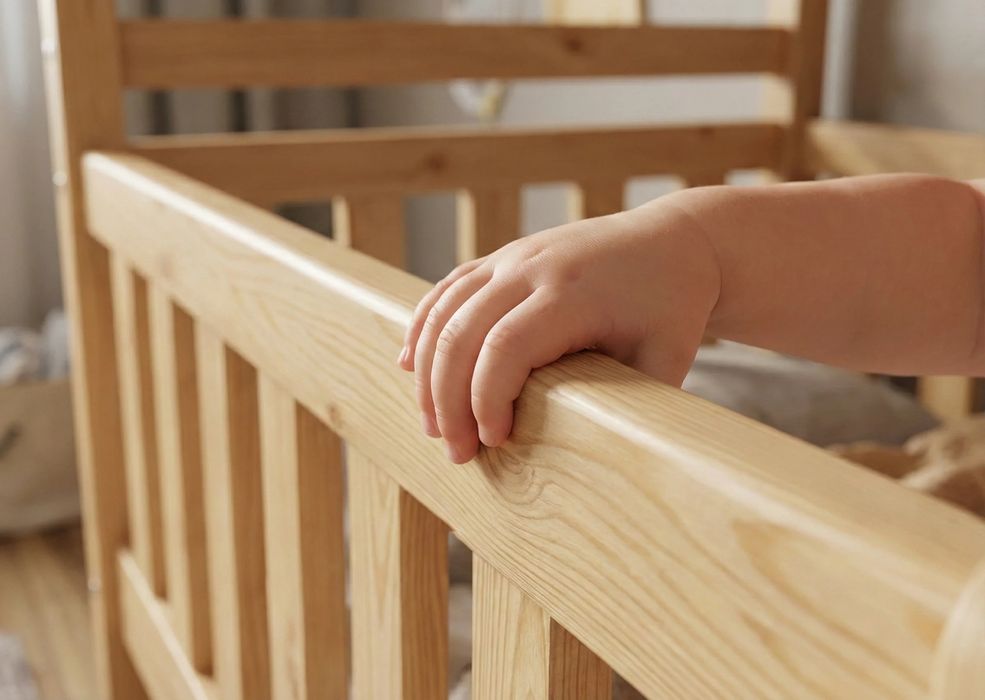 Łóżko piętrowe masywne 180 cm, lite drewno sosnowe, PRODUCENT