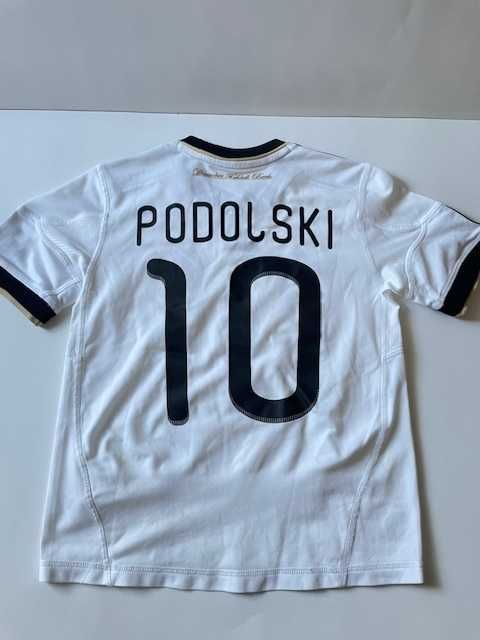 Koszulka piłkarska Niemcy #10 Podolski Adidas S młodzieżowe