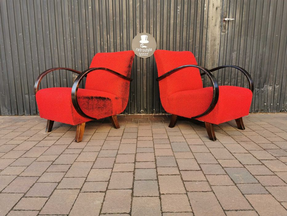 Fotel ART DECO proj. J. Halabala, Czechosłowacja '30-'50, Retro