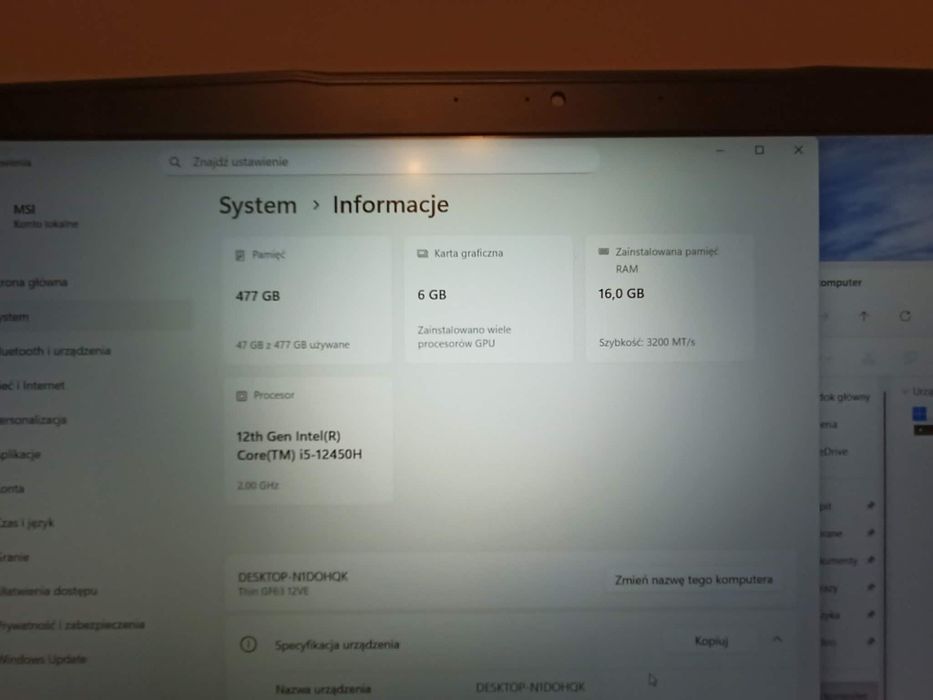 Laptop do gier ZAMIENIĘ