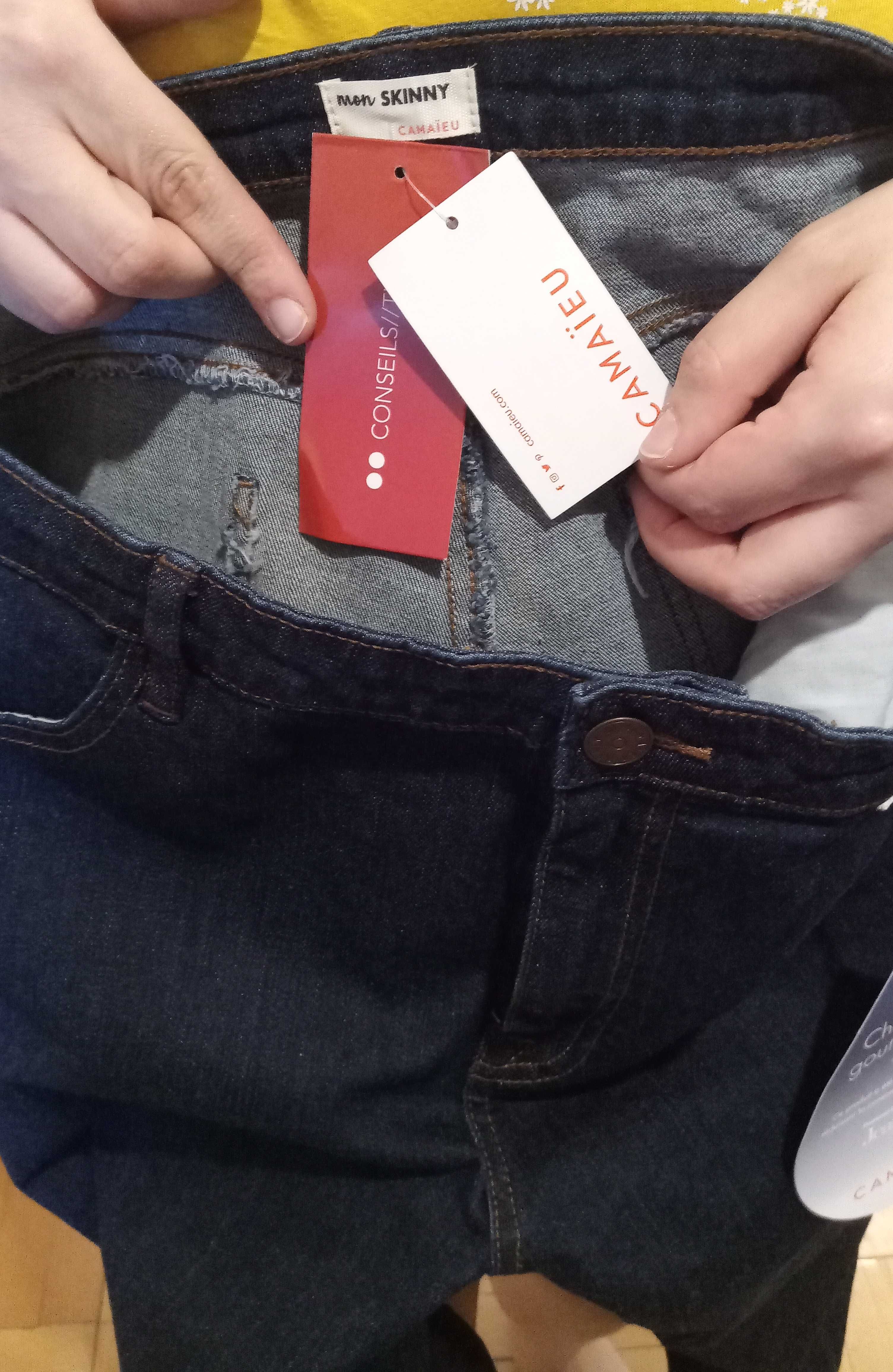Granatowe jeansy mon skinny Camaieu r. 46 Szczecin Warszewo OLX.pl