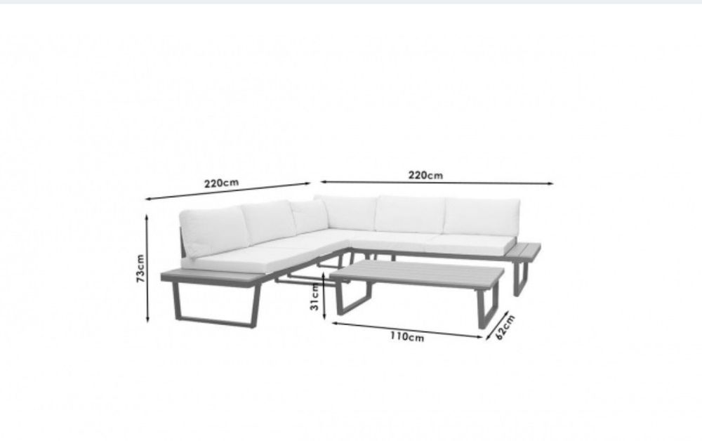 Zestaw mebli ogrodowych wypoczynkowych  AZARIA