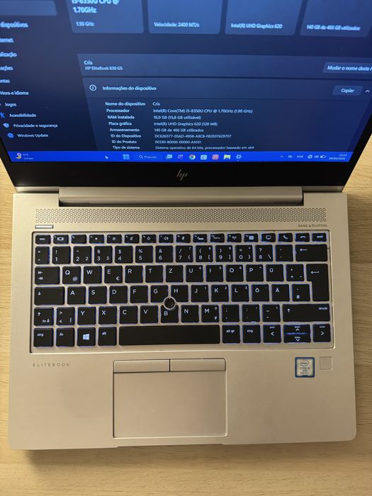 Portátil HP Elitebook 830 G5