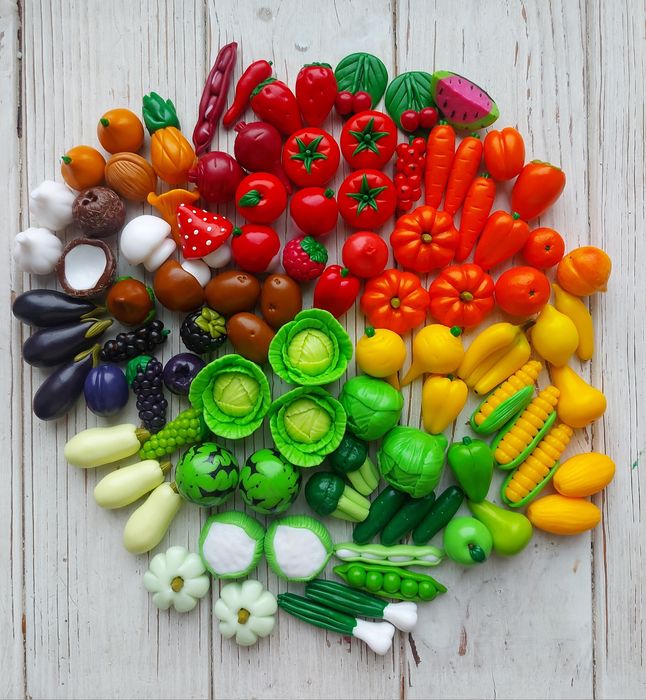 Набір мініатюрних овочів та фруктів (великий)