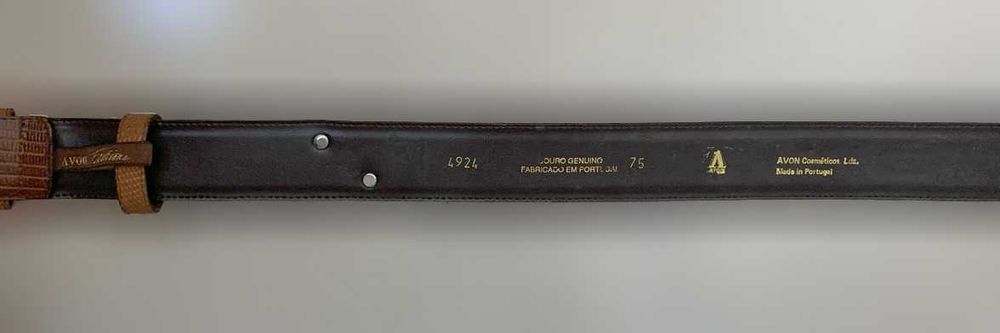 Cinto de Senhora em Couro Genuíno, Castanho, Novo