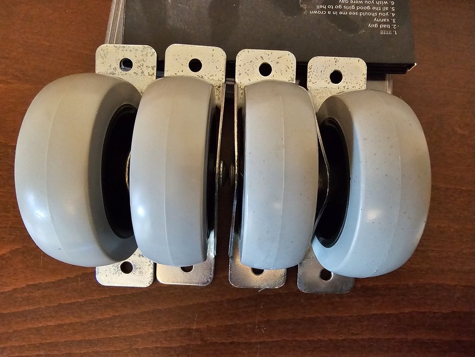 Kółka meblowe wpuszczane fi70mm szerokość 22mm