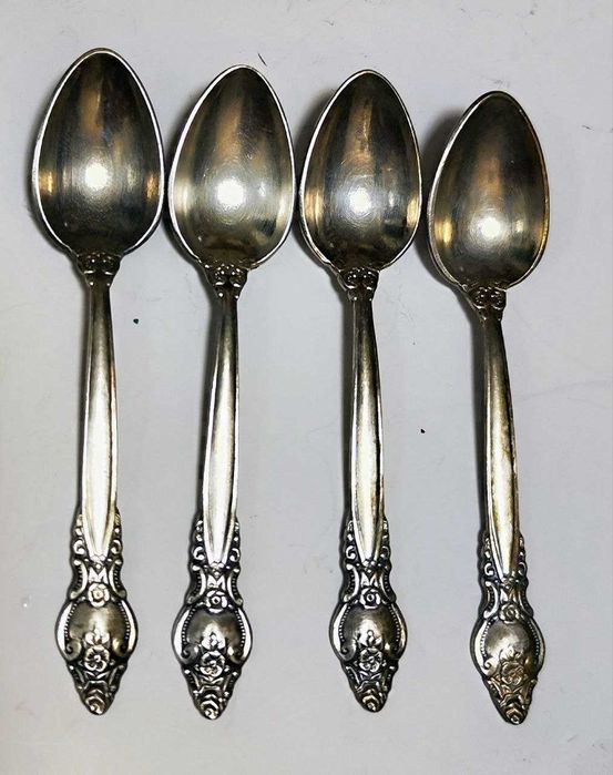 Ложки десертные 4 штуки Роза Троянда МНЦ ссср