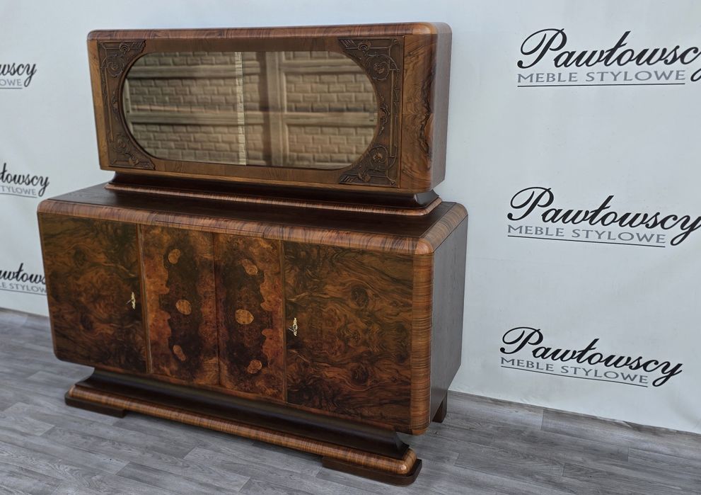 Stylowa witryna Art Deco Bufet Komoda