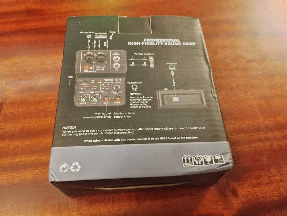 Аудиоинтерфейс Teyun Q12, звуковая карта