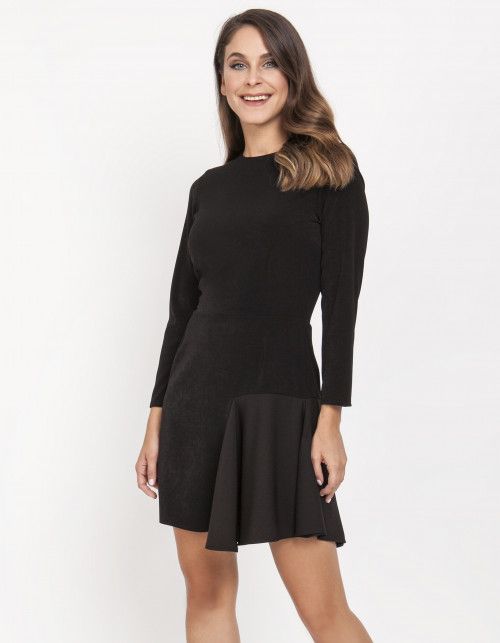 Sukienka czarna mini Milena Płatek r.XS nowa sale -60% super model