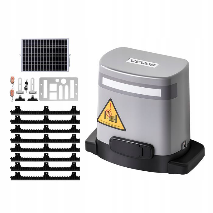 Napęd solarny do bram przesuwnych vevor 280w 20m 816kg z pilotami ip44