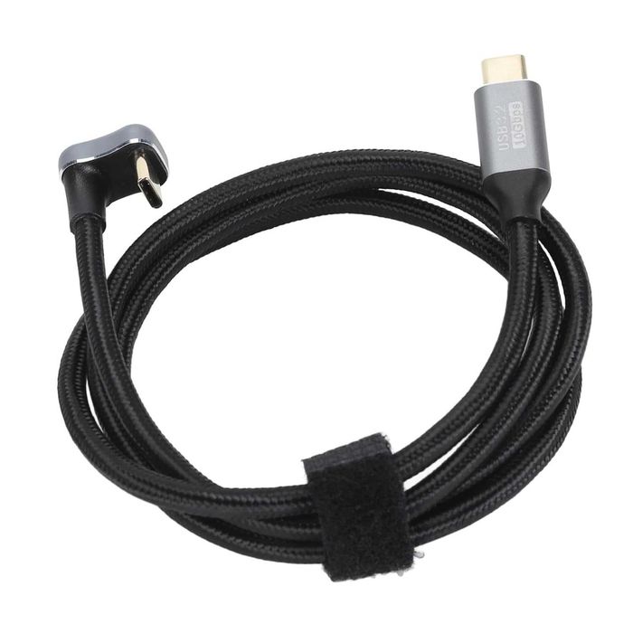 Kabel USB C - USB C kątowy 100cm 10Gbps 100W Cablecc