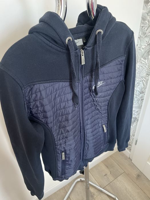Bluza Nike damska L kaptur pikowana granatowa zip