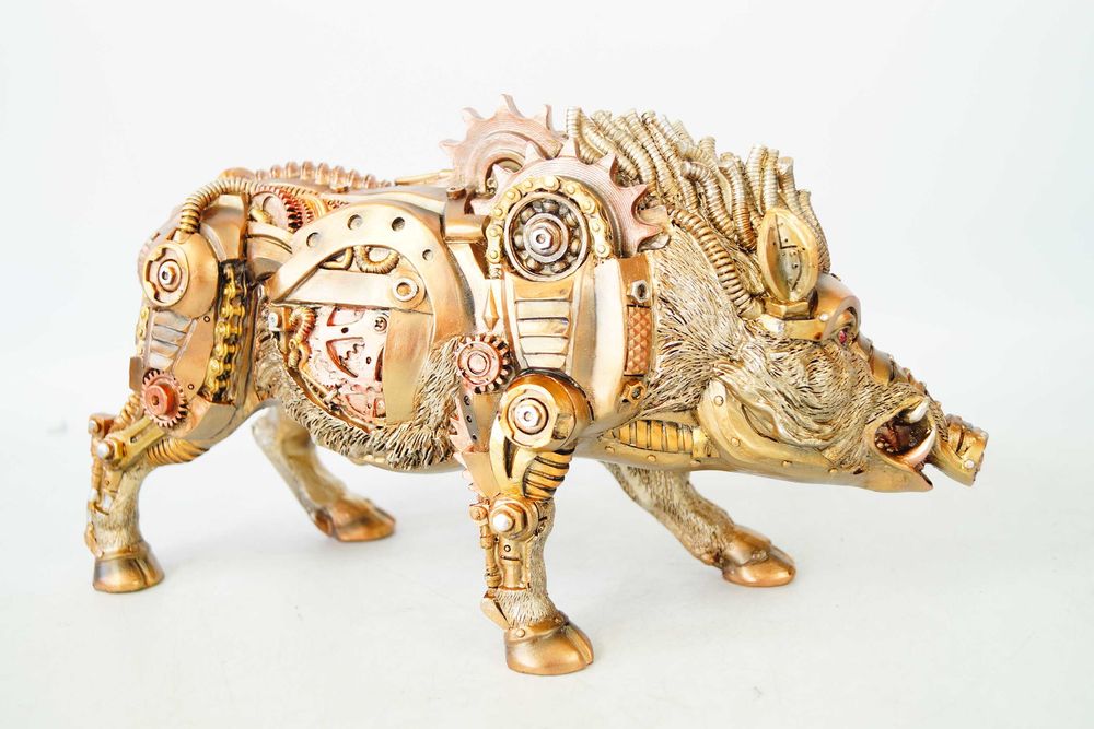 DZIK figura myśliwska rzeźba steampunk