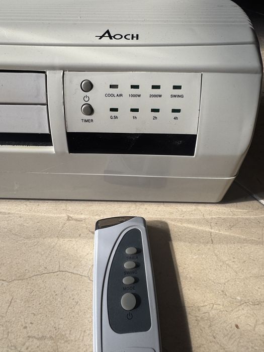 Termoventilador de parede com comando usado, bom estado e a funcionar