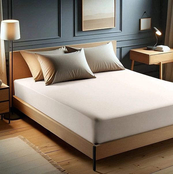 Prześcieradło z Gumką Bolzano Jednolite Bawełniane Gładkie 140x200