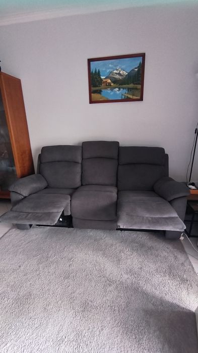 Sofá rebatível 3 lugares