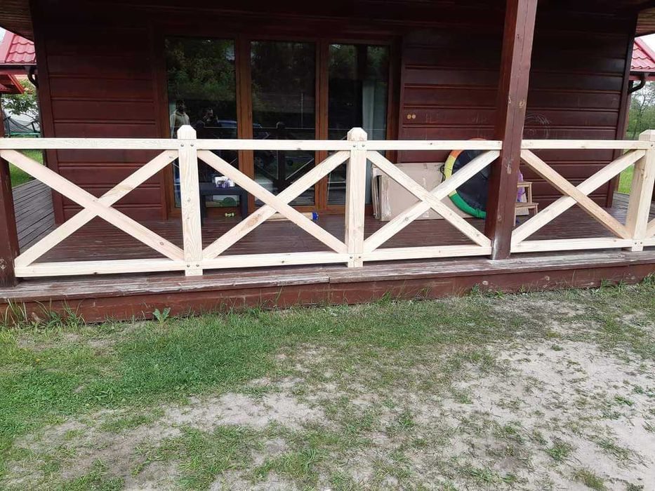 Balustarada/balustrady, X/x, balkonowe, tarasowe, poziome