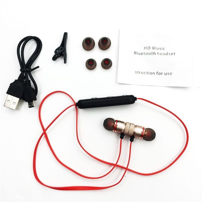 Auriculares - Fones Bluetooh stéreo magnéticos à prova de suor - Novo