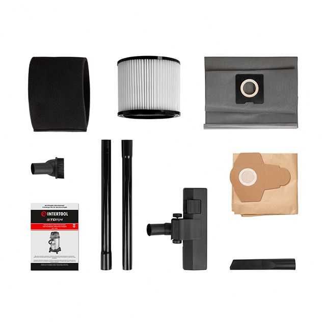 Пилосос будів. 1,4 кВт, бак 30 л, шланг 4 м. STORM INTERTOOL WT-1430.