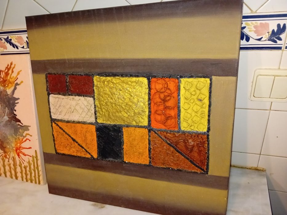 Conjunto 2 Quadros Abstractos em Tela