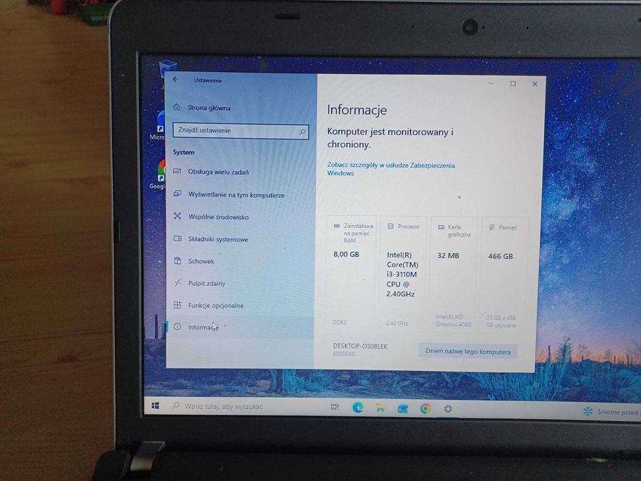 Lenovo E531 intel i3 8GB 500GB  Windows 10