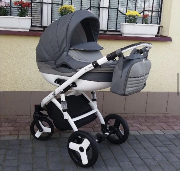 Коляска  2 в 1 vitoria gold saturn lumi з еко шкіри