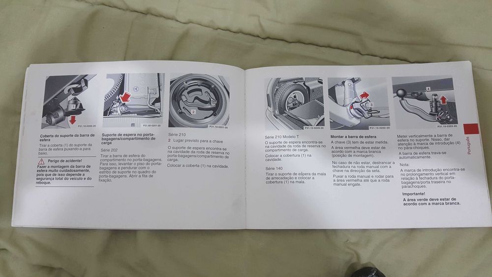 Gancho de reboque para MERCEDES séries 140/202/210/210T