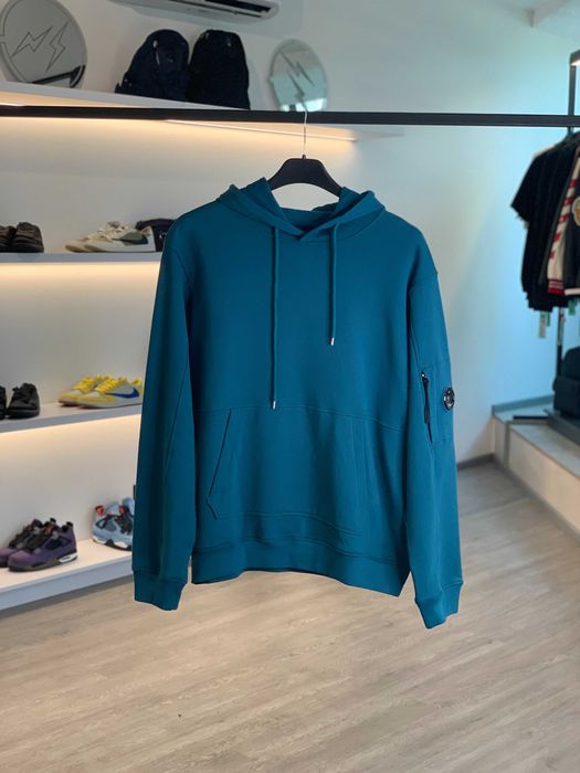 Худі C.P. Company Hoodie With Lens Peacock Blue