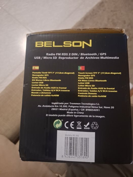 Rádio Carro Touchscreen  Belson