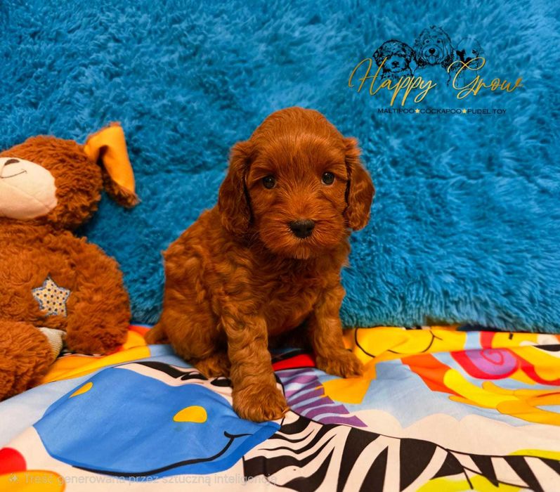 Cockapoo F1b Piesek Red Wafel