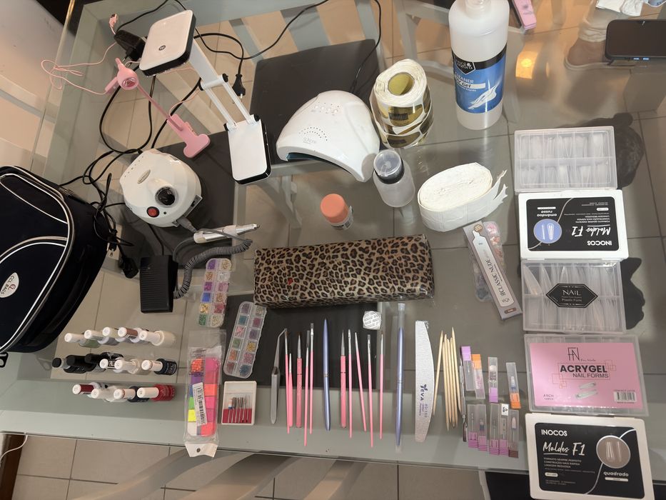 kit completo para alongamento e nail desingner pronto para trabalhar