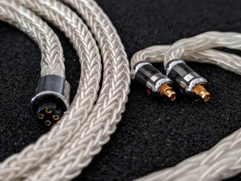 кабель чистое серебро 99.99% 4N 32 жил для shure fiio kz mmcx 2 pin 4.