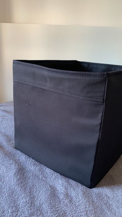 Caixas arrumação tecido ikea preto e azul