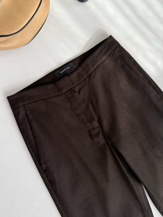 лляні прямі брюки Massimo Dutti
