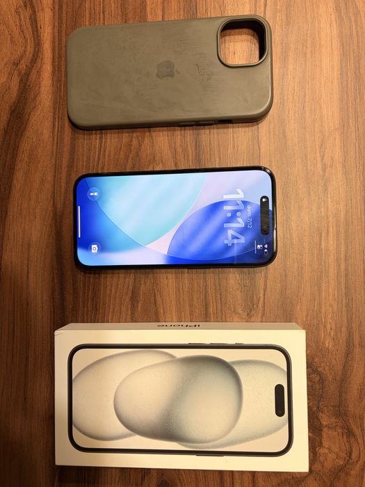 iPhone 15 Preto – 128GB – Como Novo + Caixa Oficial + Capa Apple