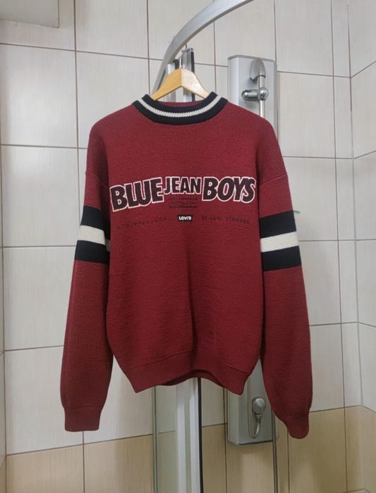 sweter męski sweterek wełniany L bawełniany Levi's Strauss blue jea