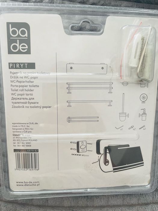 Pojemnik na papier, haczyki podwojne x2