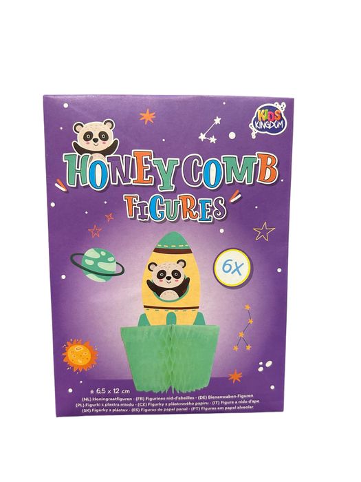 Papierowe dekoracje na tort, przyjecia 6 sztuk panda nr.7386e