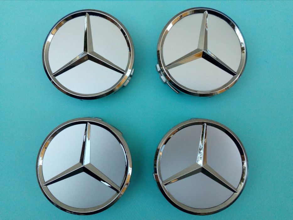 centros jante Mercedes 75mm emblemas tampa logótipo encaixe AMG CLA VW