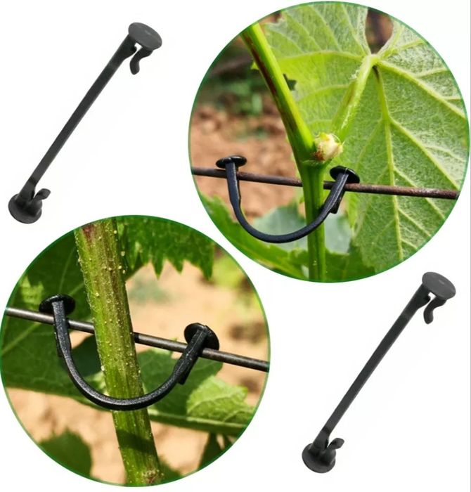 1000 sztuk Spinki klipsy zapinki uchwyty do malin winorośli 63 mm