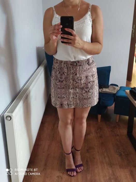 Spódniczka dżinsowa z motywem skóry